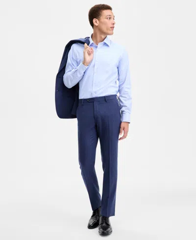 Tommy Hilfiger Men's Modern-fit Pure Wool Suit Separate Pants In Blue