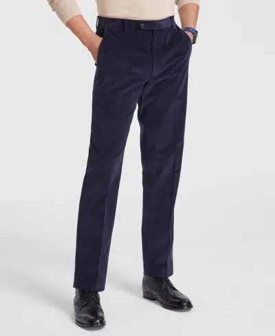 Tommy Hilfiger Men's Modern-fit Solid Corduroy Pants In Navy