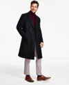 Tommy Hilfiger Men's Modern-fit Solid Double-breasted Overcoat In Black