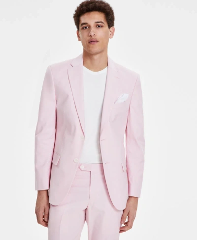 Tommy Hilfiger Men's Modern-fit Th Flex Stretch Chambray Suit Separate Jacket In Light Pink
