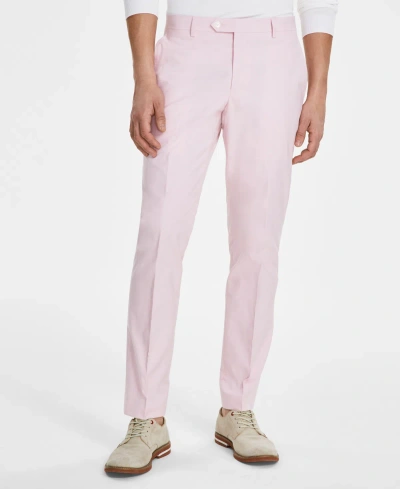 Tommy Hilfiger Men's Modern-fit Th Flex Stretch Chambray Suit Separate Pants In Light Pink