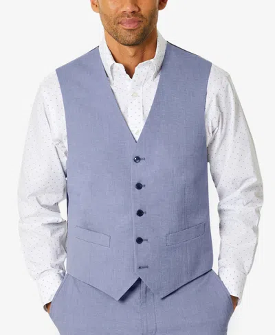 Tommy Hilfiger Men's Modern-fit Th Flex Stretch Chambray Suit Separate Vest In Blue