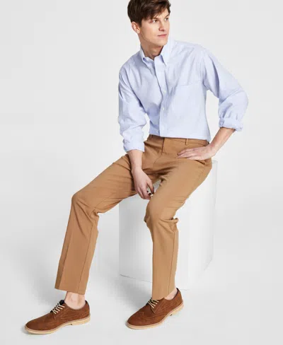 Tommy Hilfiger Men's Modern-fit Th Flex Stretch Solid Performance Pants In Light Camel