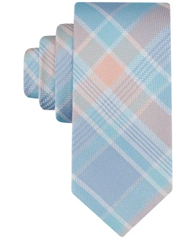 Tommy Hilfiger Men's Modesto Plaid Tie In Aqua