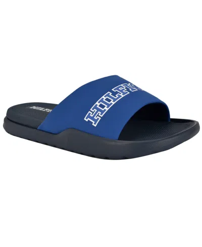 Tommy Hilfiger Men's Moldo Fashion Pool Slides In Medium Blue