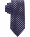Tommy Hilfiger Men's Monogram Print Tie In Navy/red In Blue