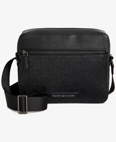 Tommy Hilfiger Men's Monogram Small Messenger Bag In Black