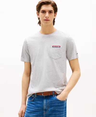 Tommy Hilfiger Men's Monotype Pocket T-shirt In Gray