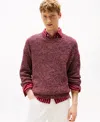 Tommy Hilfiger Men's Mouline Ribbed Crewneck Sweater In Red
