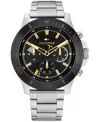 TOMMY HILFIGER MEN'S MULTIFUCNTION SILVER STAINLESS STEEL WATCH 46MM