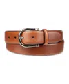 Tommy Hilfiger Men's Nautical Feather Edge Leather Belt