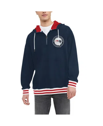 Tommy Hilfiger Men's Navy New England Patriots Aaron Quarter-zip Hoodie