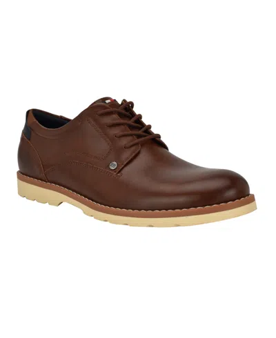 Tommy Hilfiger Men's Nevyn Casualized Hybrid Oxfords In Cognac