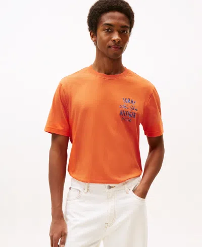 Tommy Hilfiger Men's New York Graphic T-shirt In Orange