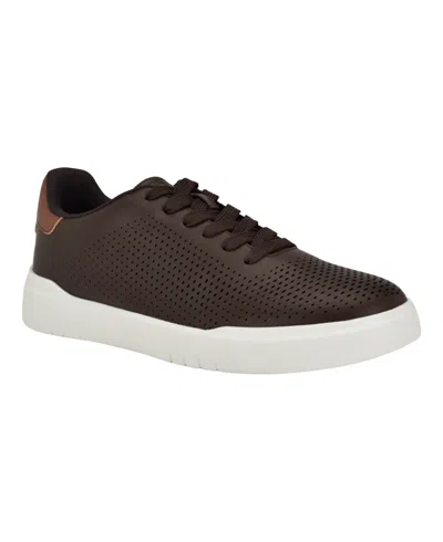 Tommy Hilfiger Men's Norwin Casual Lace Up Sneakers In Dark Coffee,cognac