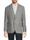 Tommy Hilfiger Men's Notch Lapel Houndstooth Blazer In Gray
