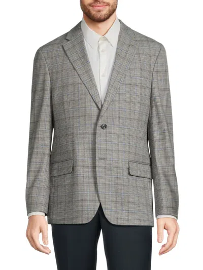 Tommy Hilfiger Men's Notch Lapel Houndstooth Blazer In Gray
