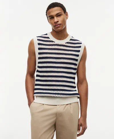 Tommy Hilfiger Men's Open Knit Sweater Vest In Multi