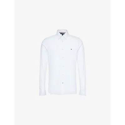 Tommy Hilfiger Mens Optic White 1985 Long-sleeved Cotton Shirt