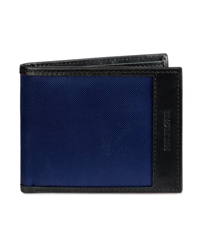 Tommy Hilfiger Men's Overlay Front Pocket Wallet In Blue