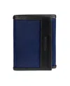 Tommy Hilfiger Men's Overlay Trifold Wallet In Blue