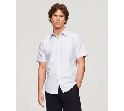 Tommy Hilfiger Men's Oxford Stripe Shirt In Shirt Blue,optic White