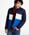 Tommy Hilfiger Real Down Packable Puffer Jacket In Royal Blue Combo