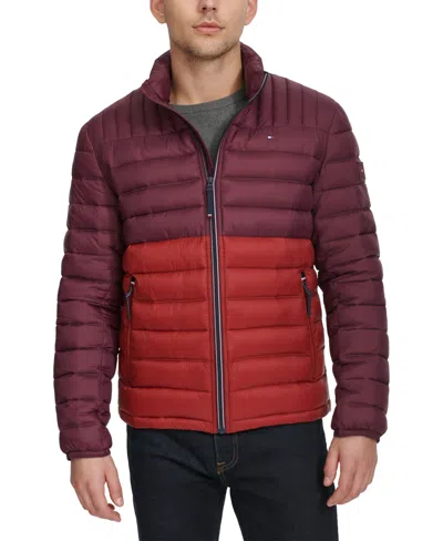 Tommy Hilfiger Men's Packable Quilted Puffer Jacket In Wine