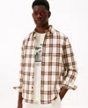 Tommy Hilfiger Relaxed Fit Padded Seersucker Overshirt In Neutral