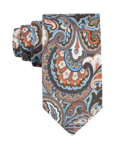 Tommy Hilfiger Men's Paisley Print Tie In Brown