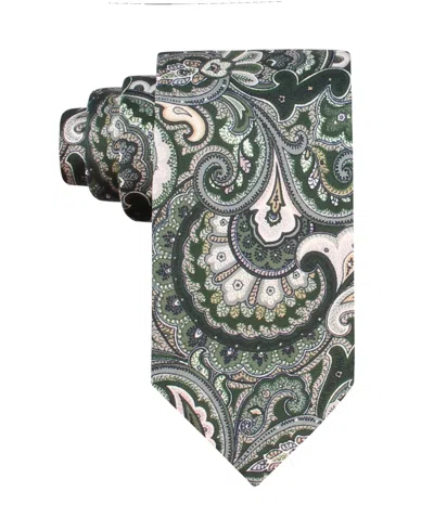 Tommy Hilfiger Men's Paisley Print Tie In Green