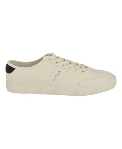 Tommy Hilfiger Men's Pandora Lace Up Low Top Sneakers In Ivory