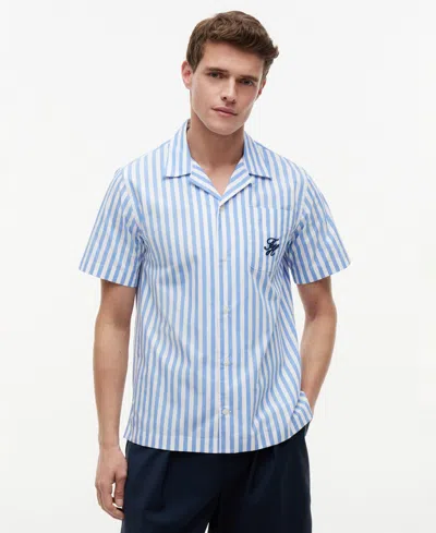 Tommy Hilfiger Paper Touch Short Sleeve Shirt In Blue