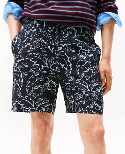 Tommy Hilfiger Men's Patterned 7" Linen Shorts In Multi
