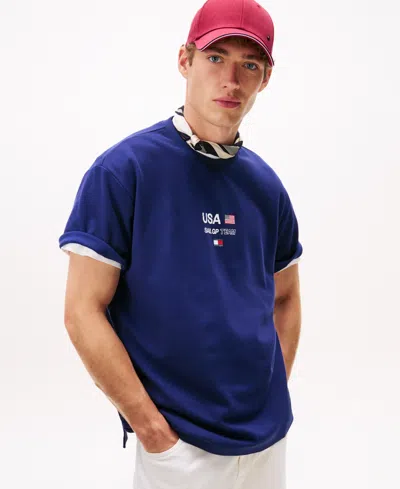 Tommy Hilfiger Men's Performance Short Sleeve T-shirt In Blue