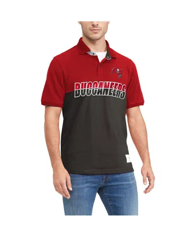 Tommy Hilfiger Men's Pewter/red Tampa Bay Buccaneers Color Block Polo In Pewter,red