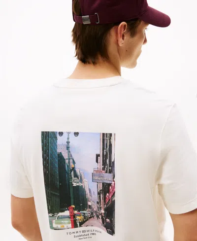 Tommy Hilfiger Men's Photo Print Graphic T-shirt In White