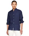 Tommy Hilfiger Man Shirt Navy Blue Size Xl Cotton In Carbon Navy