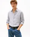 Tommy Hilfiger Regular Fit Striped Linen Shirt In Multi