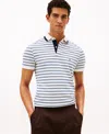 Tommy Hilfiger Regular Fit Logo Collar Pique Polo In Gray