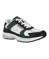 Tommy Hilfiger Men's Pisano Fashion Lace Up Sneakers In Black,green Multi
