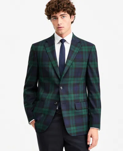Tommy Hilfiger Men's Plaid Modern-fit Sport Coat In Green