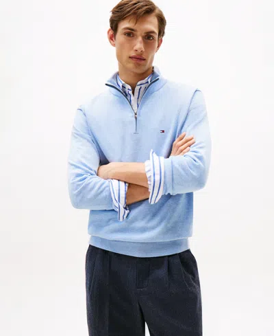 Tommy Hilfiger Men's Quarter-zip Pullover Knit Sweater In Animal Print