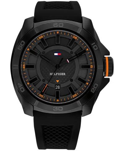 Tommy Hilfiger Men's Quartz Black Silicone Watch 46mm