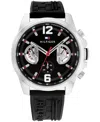 Tommy Hilfiger Men's Quartz Black Silicone Watch 46mm In Black