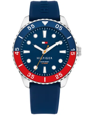 Tommy Hilfiger Men's Quartz Blue Silicone Strap Watch, 42mm