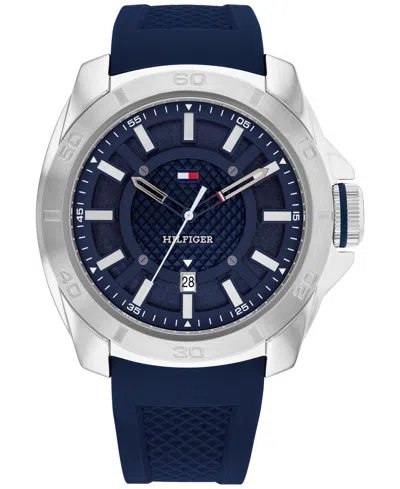 Tommy Hilfiger Men's Quartz Blue Silicone Watch 46mm