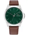 Tommy Hilfiger Men's Quartz Brown Leather Watch 43mm In Brown