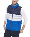 Tommy Hilfiger Men's Quilted Vest, Created For Macy's In Royal Blue Combo