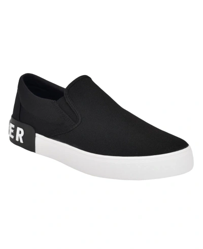 Tommy Hilfiger Men's Rayor Casual Slip-on Sneakers In Black,white